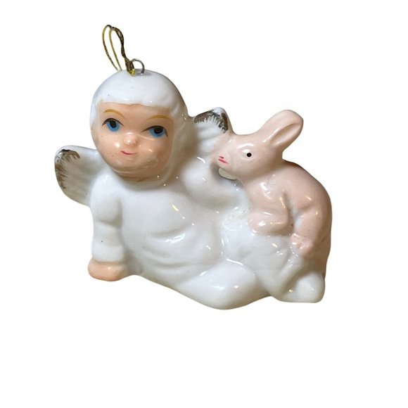 Bone China Angel Ornaments Set of 4 Ornaments - Picture 5 of 12